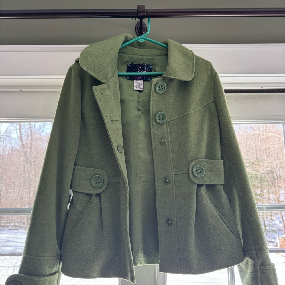 Jack by BB Dakota Sage Green Pea Coat